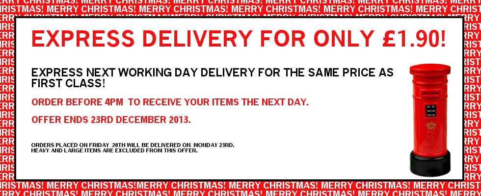 Express Delivery for just £1.90