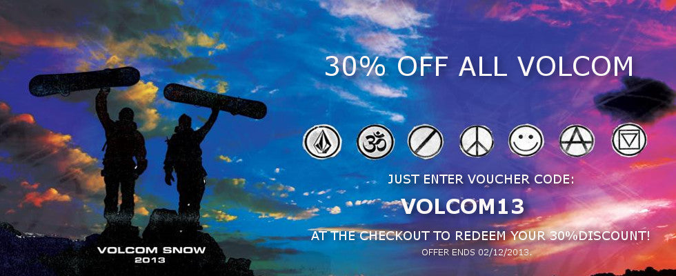 30% off Volcom this week!