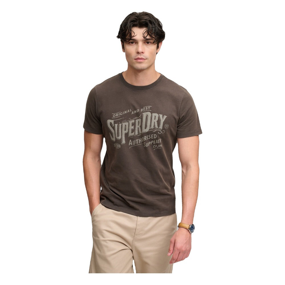 Superdry Vintage Workwear Print T-Shirt - Carbon Black