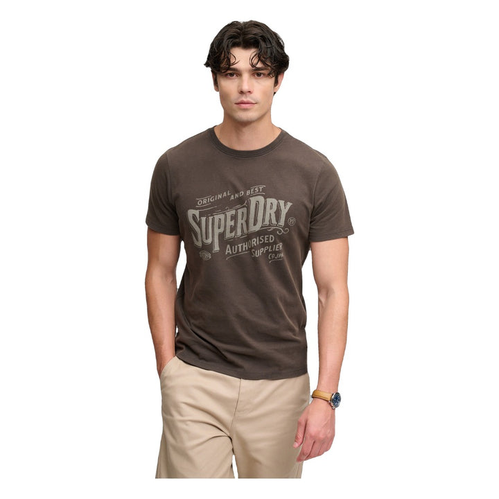 Superdry Vintage Workwear Print T-Shirt - Carbon Black