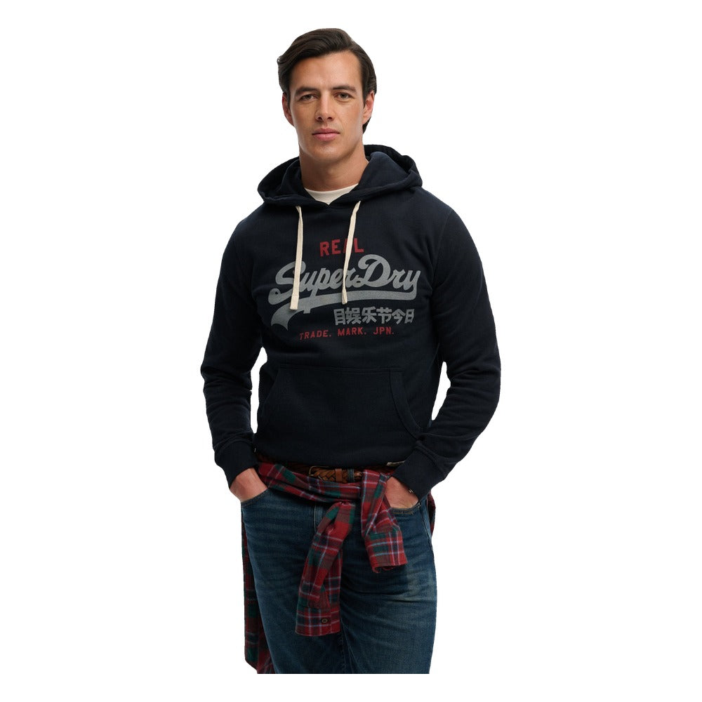 Superdry Vintage Logo Classic Hoodie - Eclipse Navy