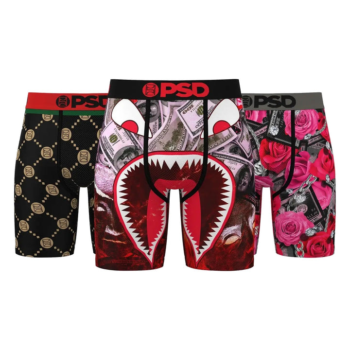 PSD Rich Ruby 3 Pack Boxer Briefs - Multi