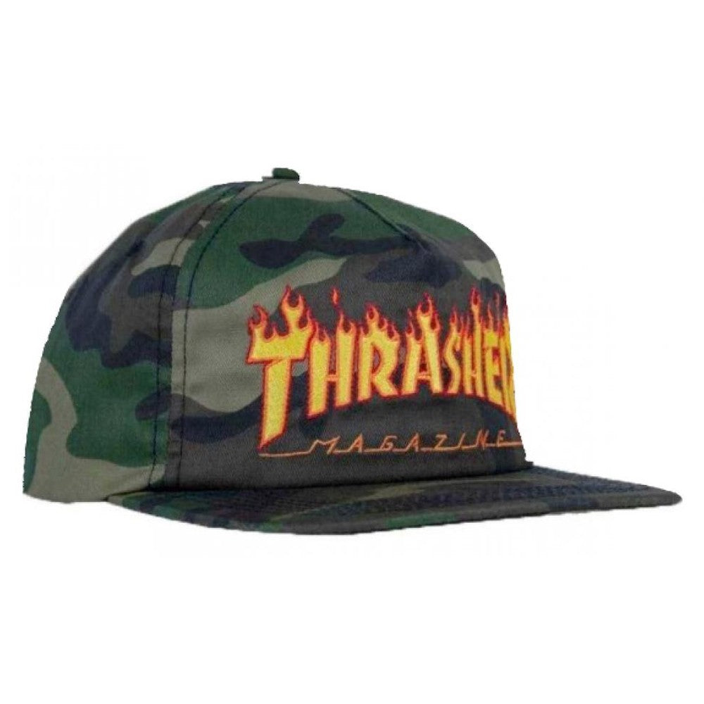 Thrasher Flame Snapback - Camo