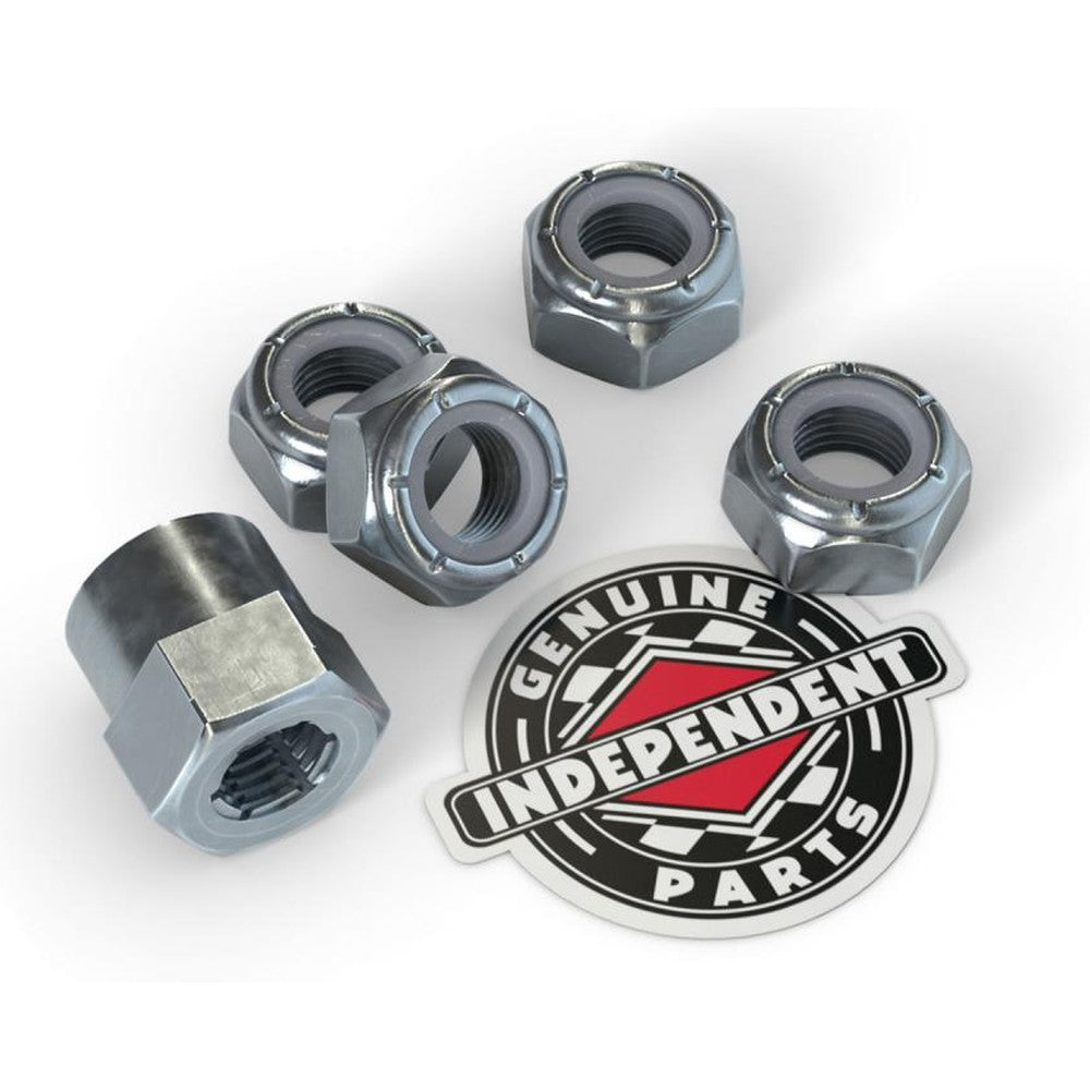 Indy Axle Rethreader + 4 Axle Nuts Truck - Silver