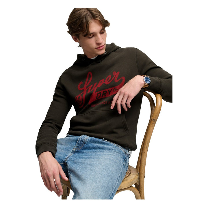 Superdry Vintage Script Hoodie - Vintage Black