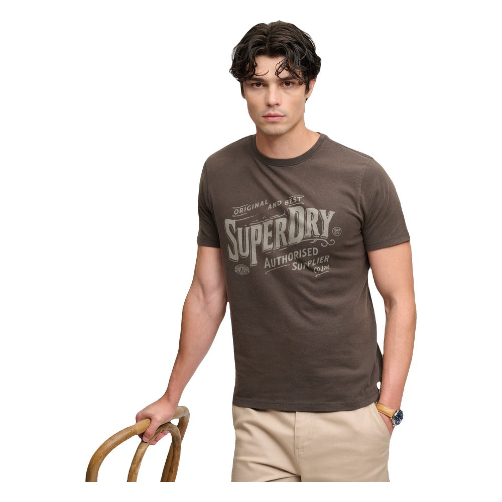 Superdry Vintage Workwear Print T-Shirt - Carbon Black