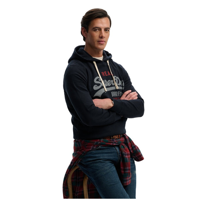 Superdry Vintage Logo Classic Hoodie - Eclipse Navy