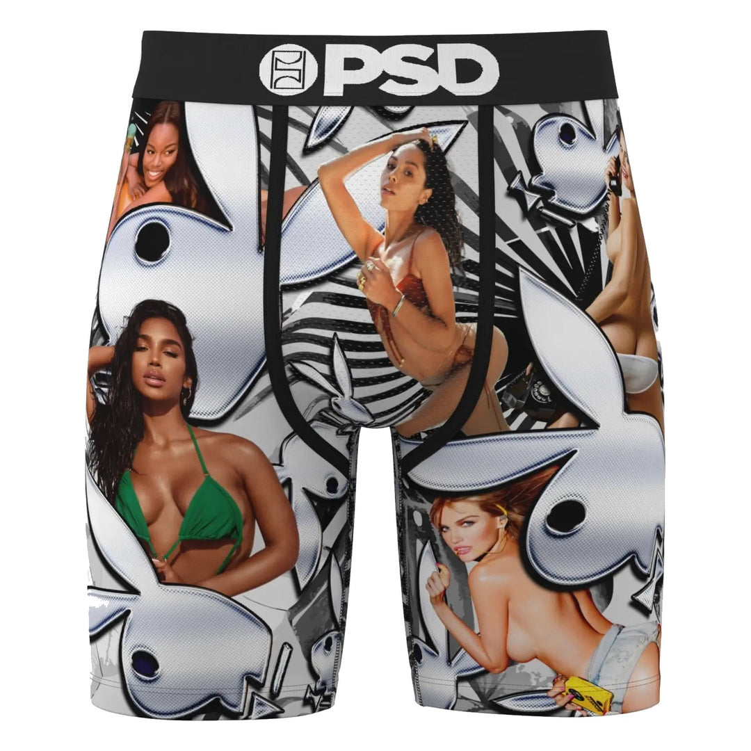 PSD Playboy Bunny Chrome Boxer Briefs - Multi