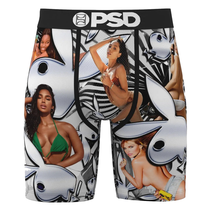 PSD Playboy Bunny Chrome Boxer Briefs - Multi
