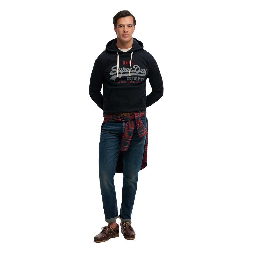 Superdry Vintage Logo Classic Hoodie - Eclipse Navy
