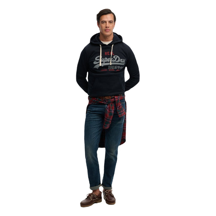 Superdry Vintage Logo Classic Hoodie - Eclipse Navy