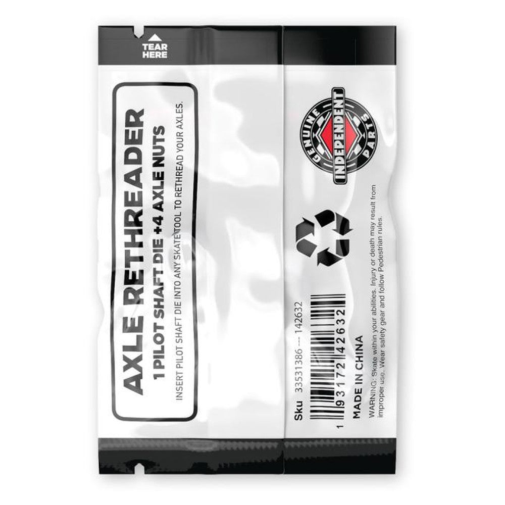 Indy Axle Rethreader + 4 Axle Nuts Truck - Silver