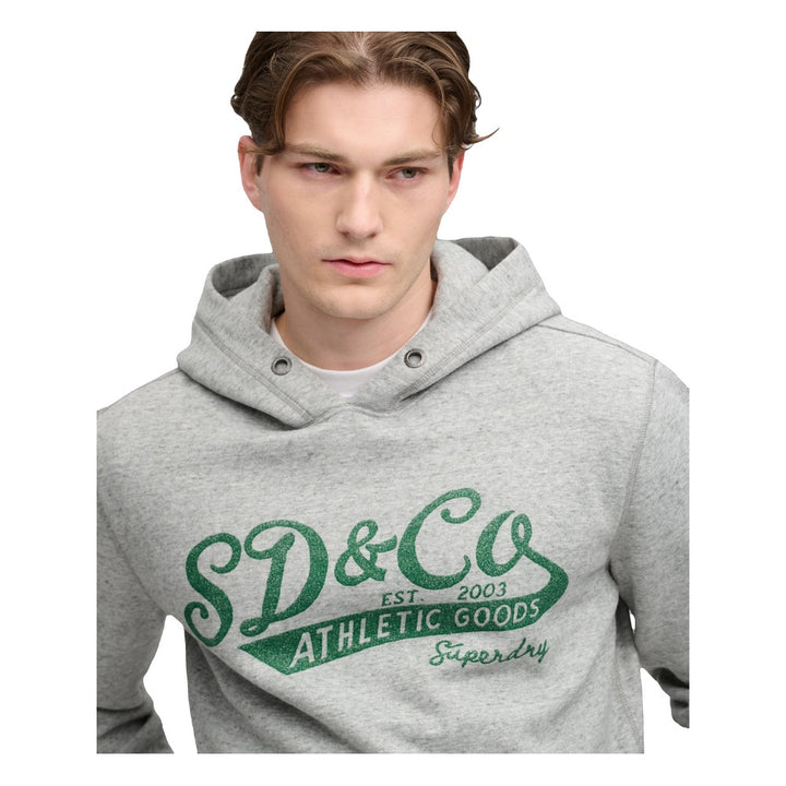 Superdry Vintage Script Hoodie - Athletic Grey Marl