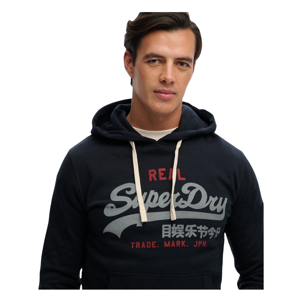 Superdry Vintage Logo Classic Hoodie - Eclipse Navy