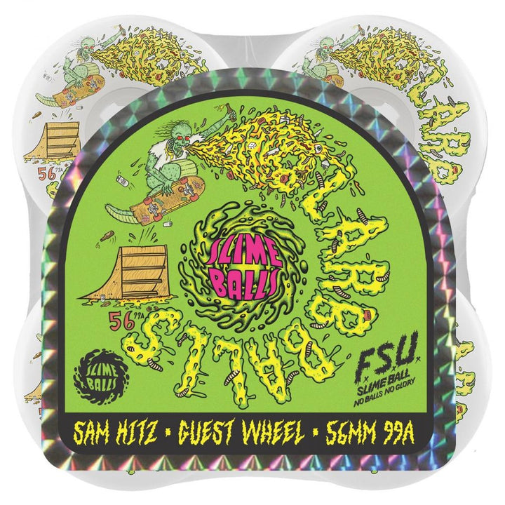 Slime Balls Sam Hitz Full Combo 99a Wheel - White