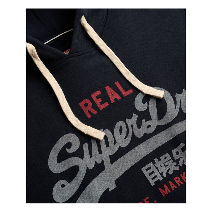 Superdry Vintage Logo Classic Hoodie - Eclipse Navy