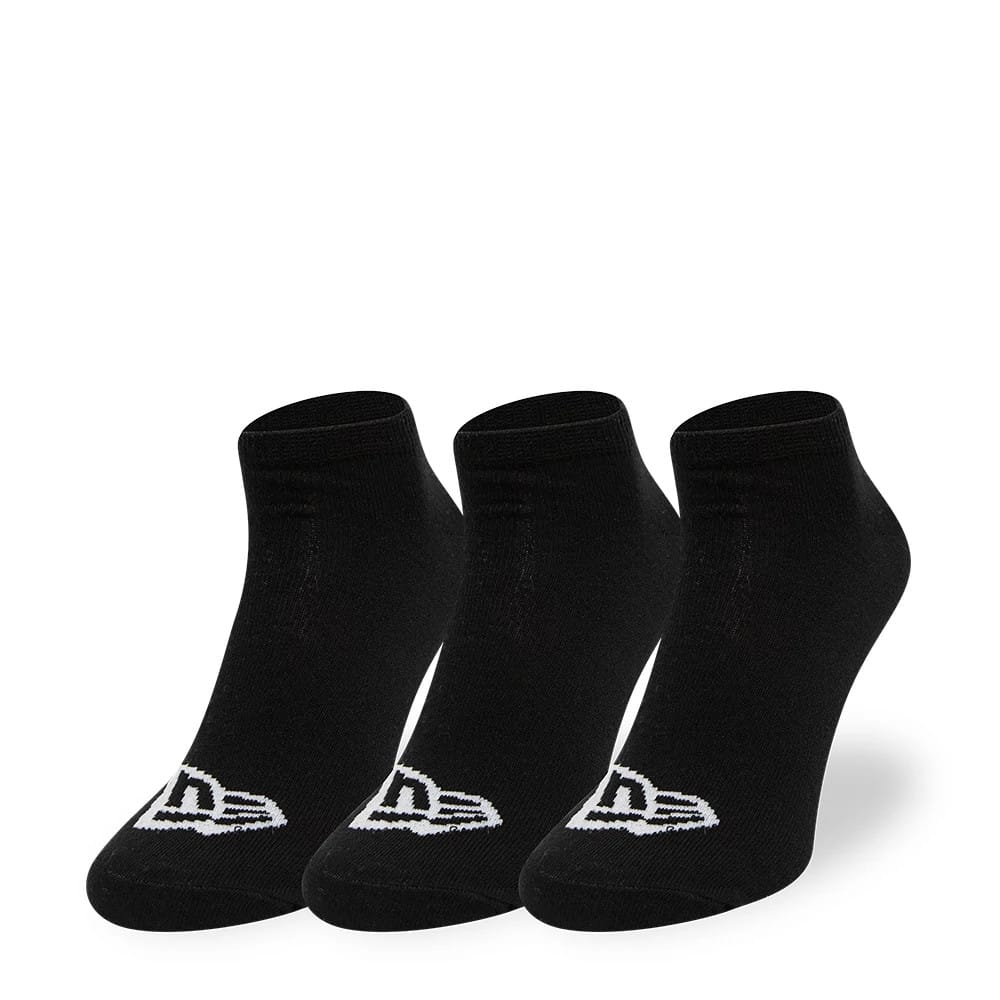 New Era Flag 3 Pack Sneaker Black Socks