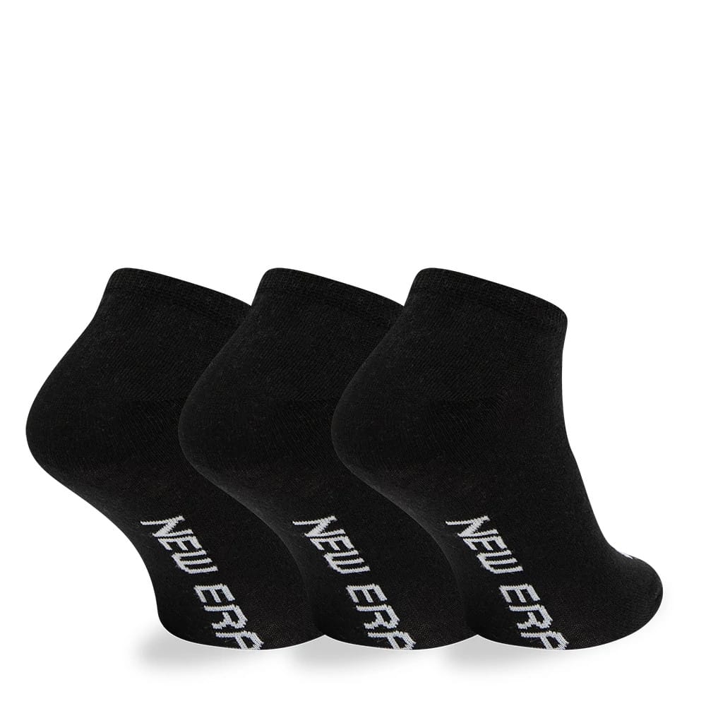 New Era Flag 3 Pack Sneaker Black Socks
