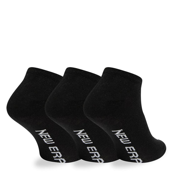 New Era Flag 3 Pack Sneaker Black Socks