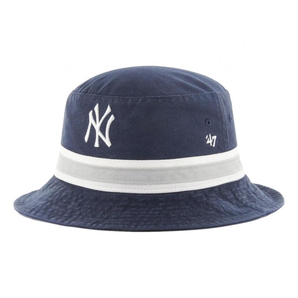 47 Brand MLB NY Yankees Striped Bucket Hat - Navy