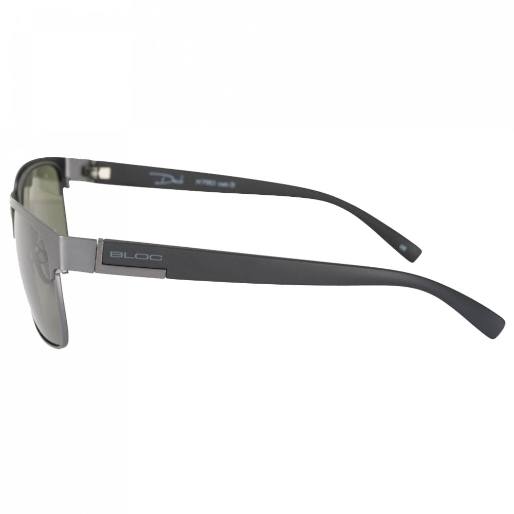 Bloc Deck Sunglasses - Matt Gun / Matt Black / Green