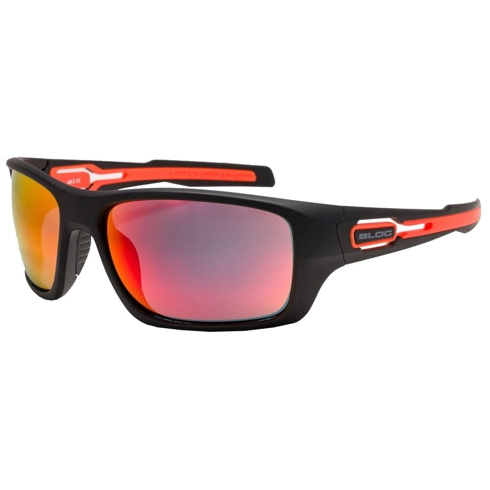 Bloc Phoenix Sunglasses - Matte Black / Red Revo