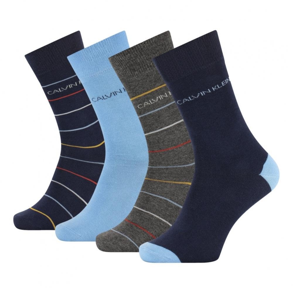 Calvin Klein Crew Pencil Stripe Socks Gift Box - Assorted