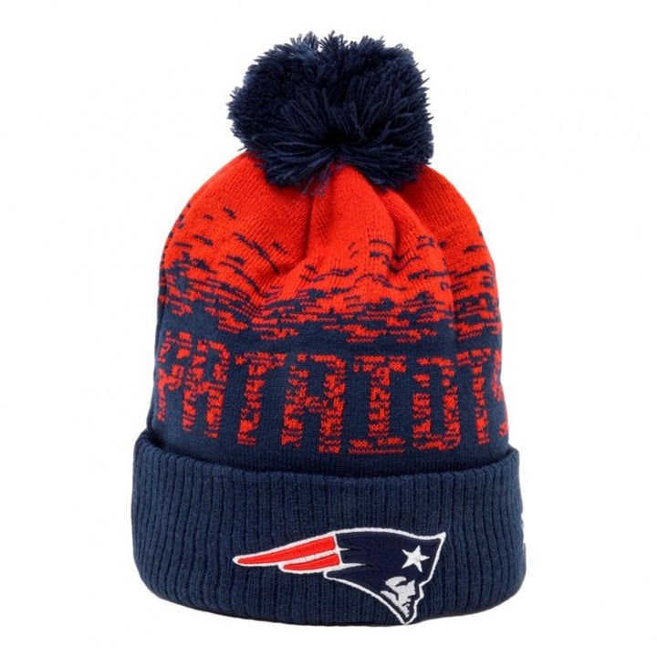 New Era New England Patriots Sport Knit Beanie - Navy / Ombre