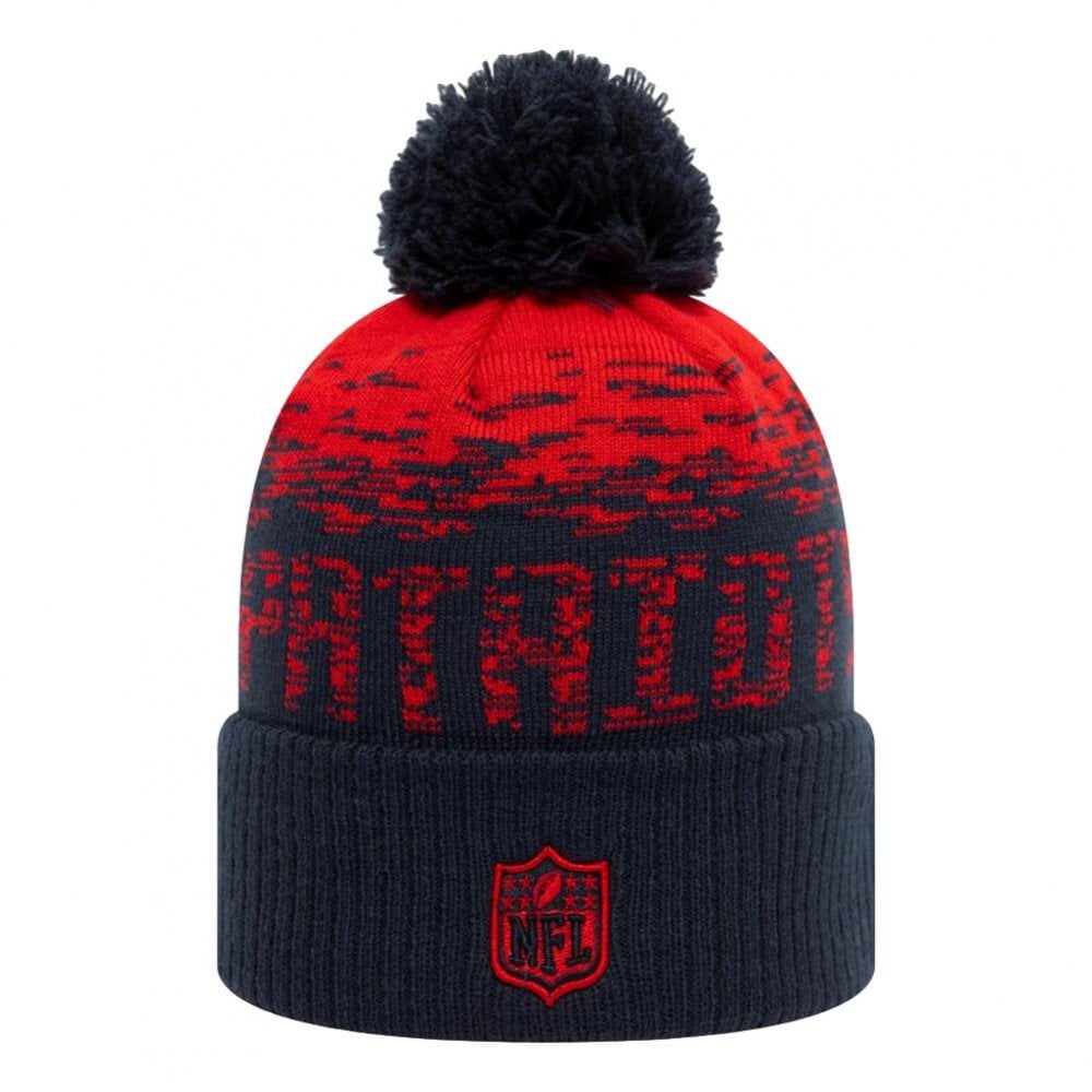 New Era New England Patriots Sport Knit Beanie - Navy / Ombre