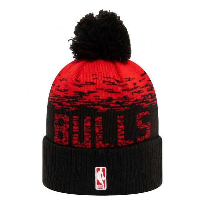 New Era Chicago Bulls Ombre Bobble Knit Beanie - Black / Red