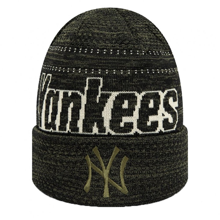 New Era NY Yankees Engineered Cuff Knit Beanie - Black / Olive