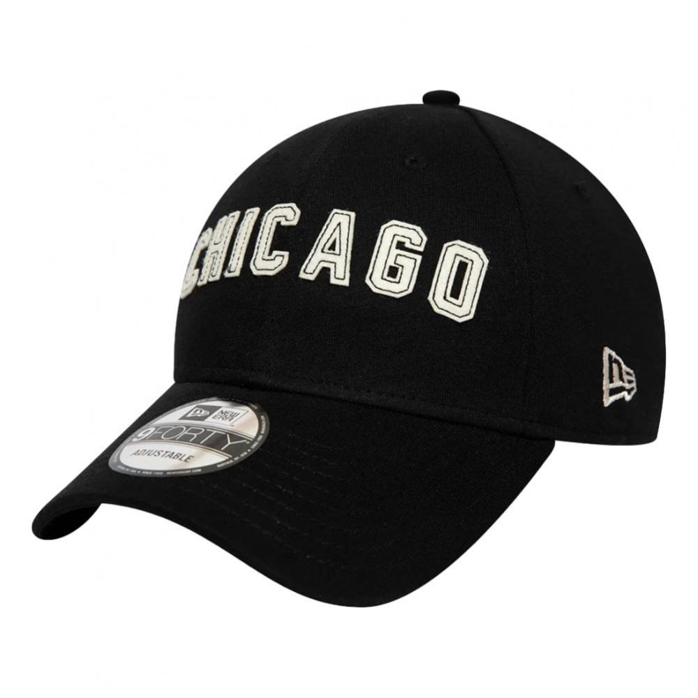 New Era Chicago Bulls Felt Script 9Forty Cap - Black