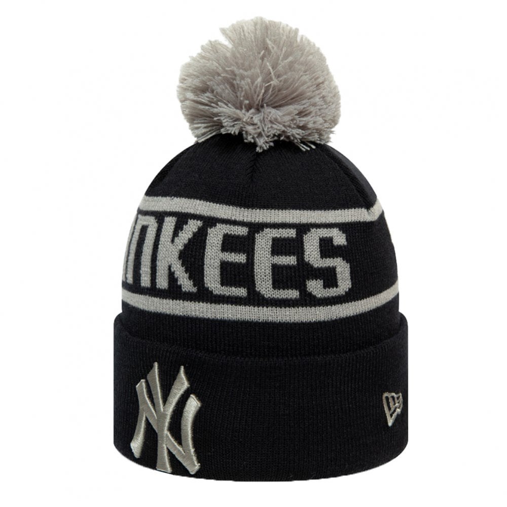New Era New York Yankees Bobble Knit Beanie - Navy