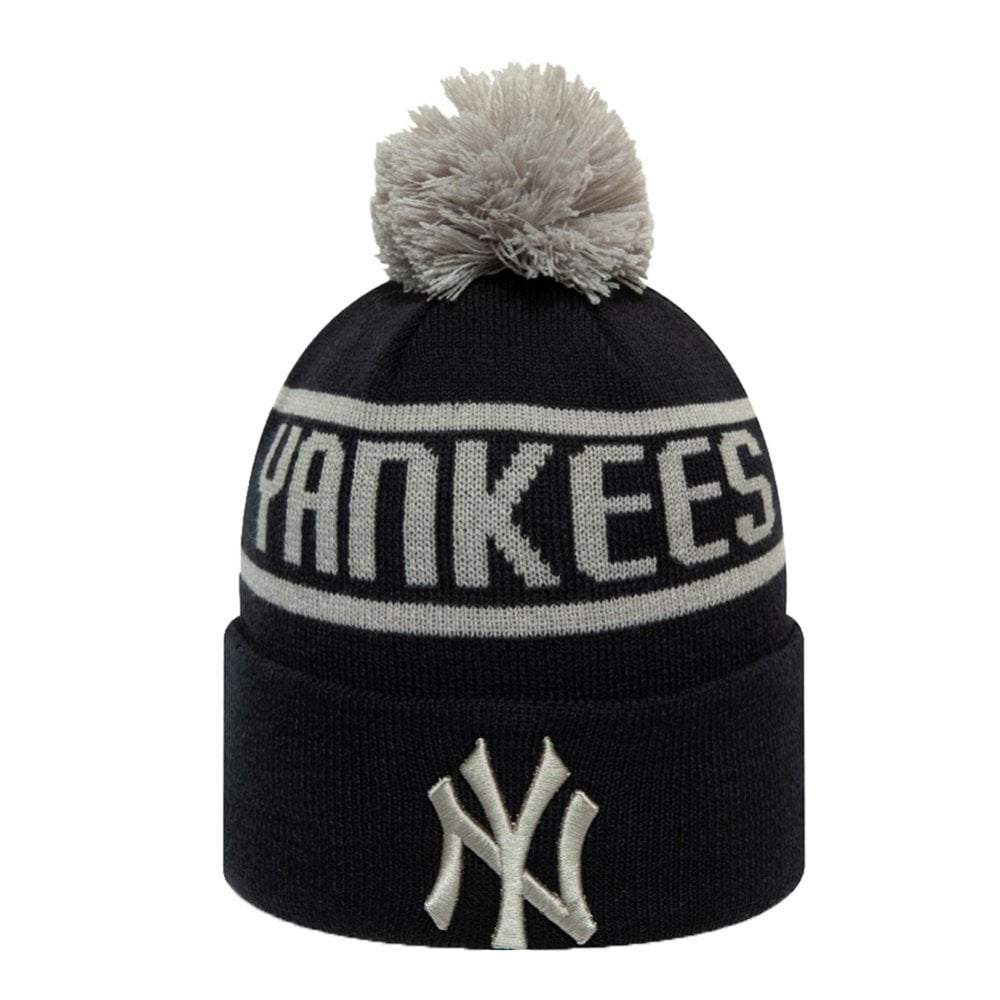 New Era New York Yankees Bobble Knit Beanie - Navy