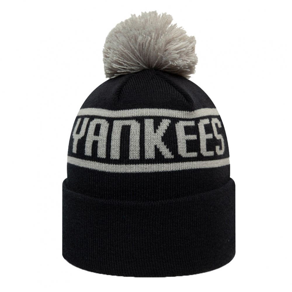 New Era New York Yankees Bobble Knit Beanie - Navy