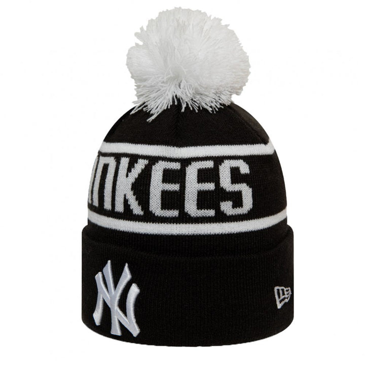 New Era New York Yankees Bobble Knit Beanie - Black