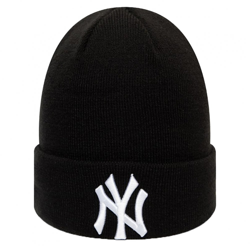 New Era New York Yankees Bobble Knit Beanie - Black