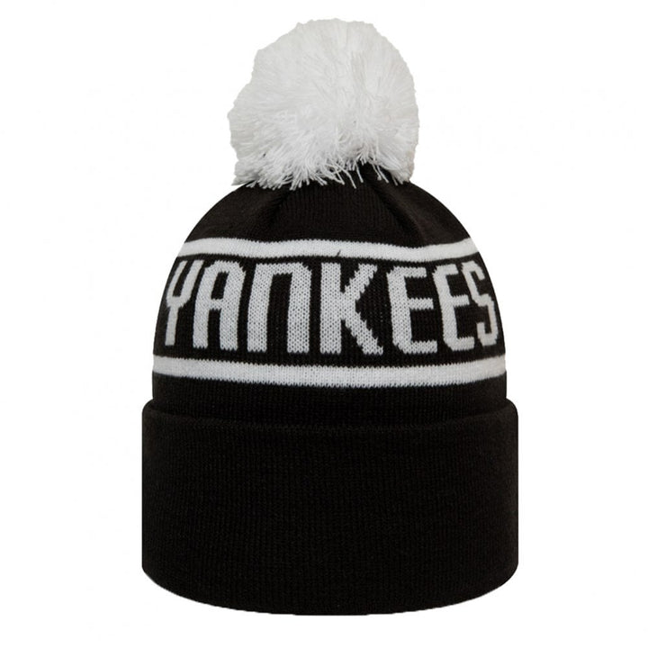 New Era New York Yankees Bobble Knit Beanie - Black