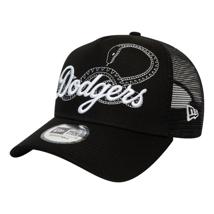 New Era LA Dodgers Tech Fabric Licensed Trucker Cap - Black