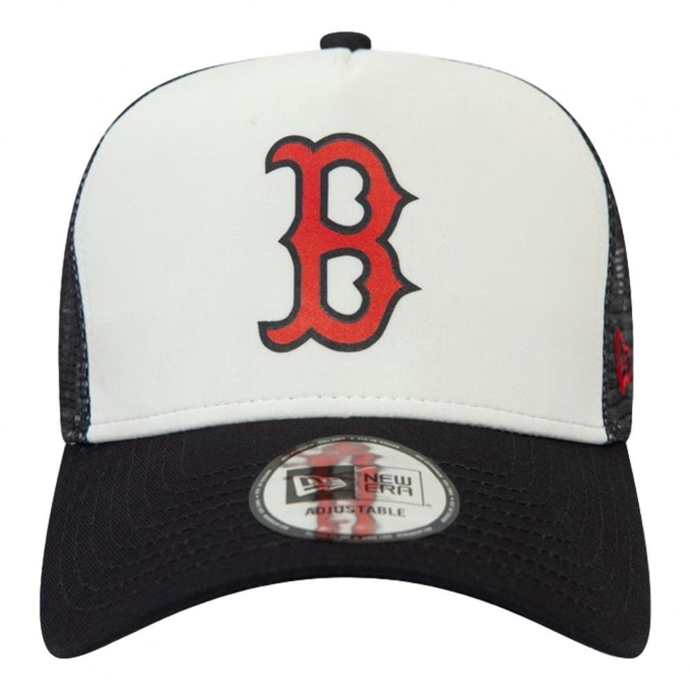 New Era Boston Red Sox Team Colour Block Trucker Cap - White