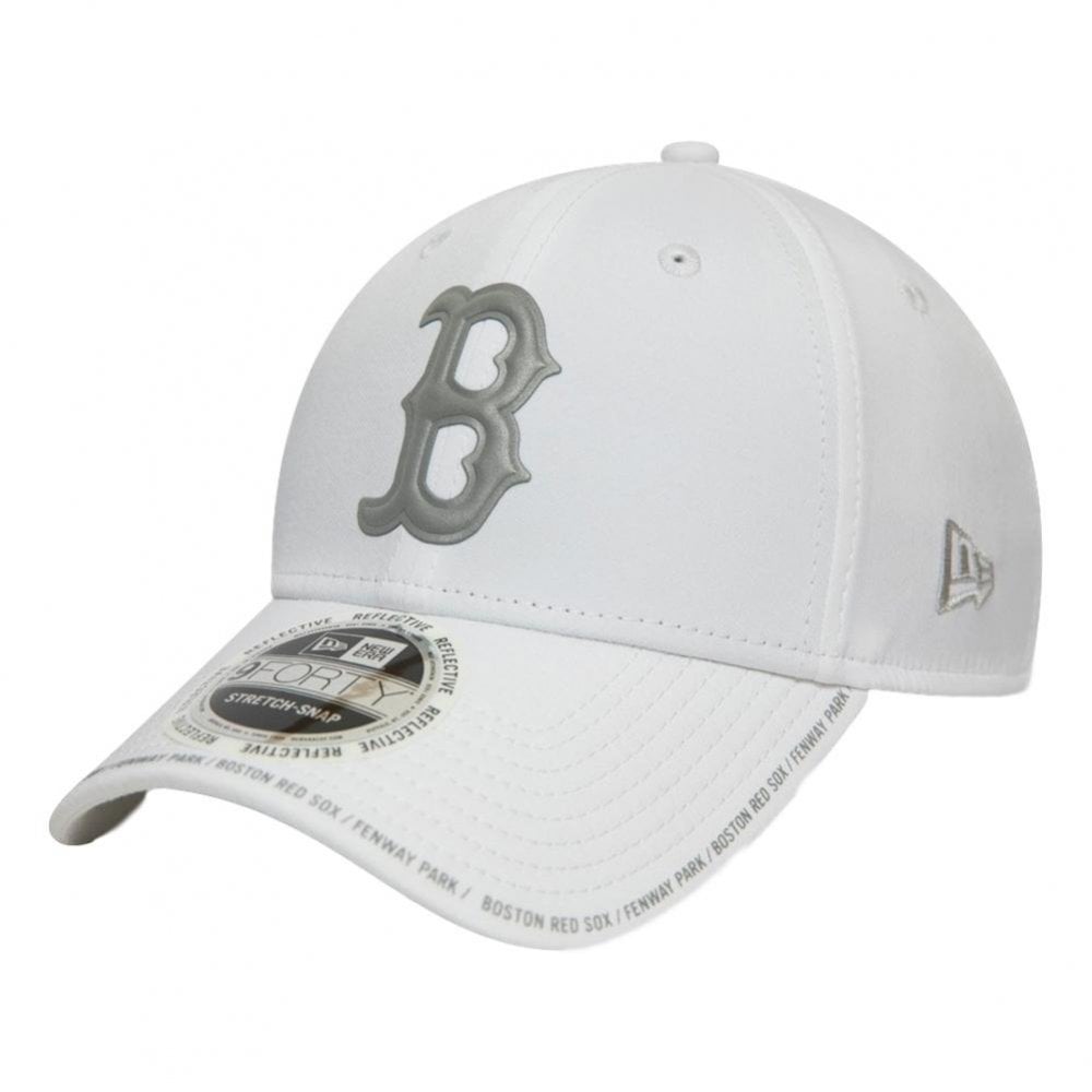 New Era Boston Red Sox Reflective Performance Stretch 9Forty Cap - White