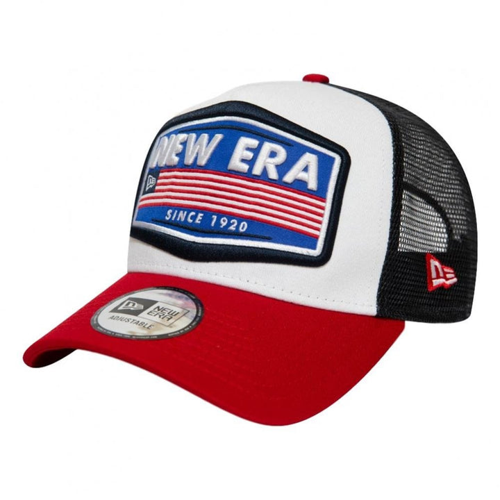 New Era USA Patch Trucker Cap - White