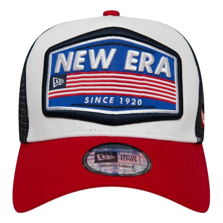 New Era USA Patch Trucker Cap - White