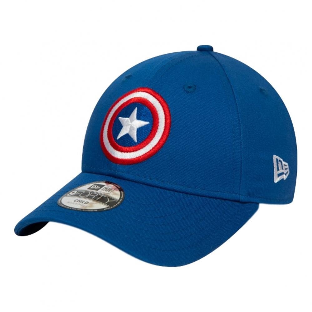 New Era Youth Character 9Forty Captain America Cap - Blue