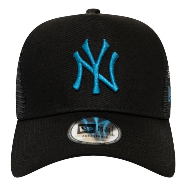 New Era NY Yankees League Essential Trucker Cap - Black / Dark Teal
