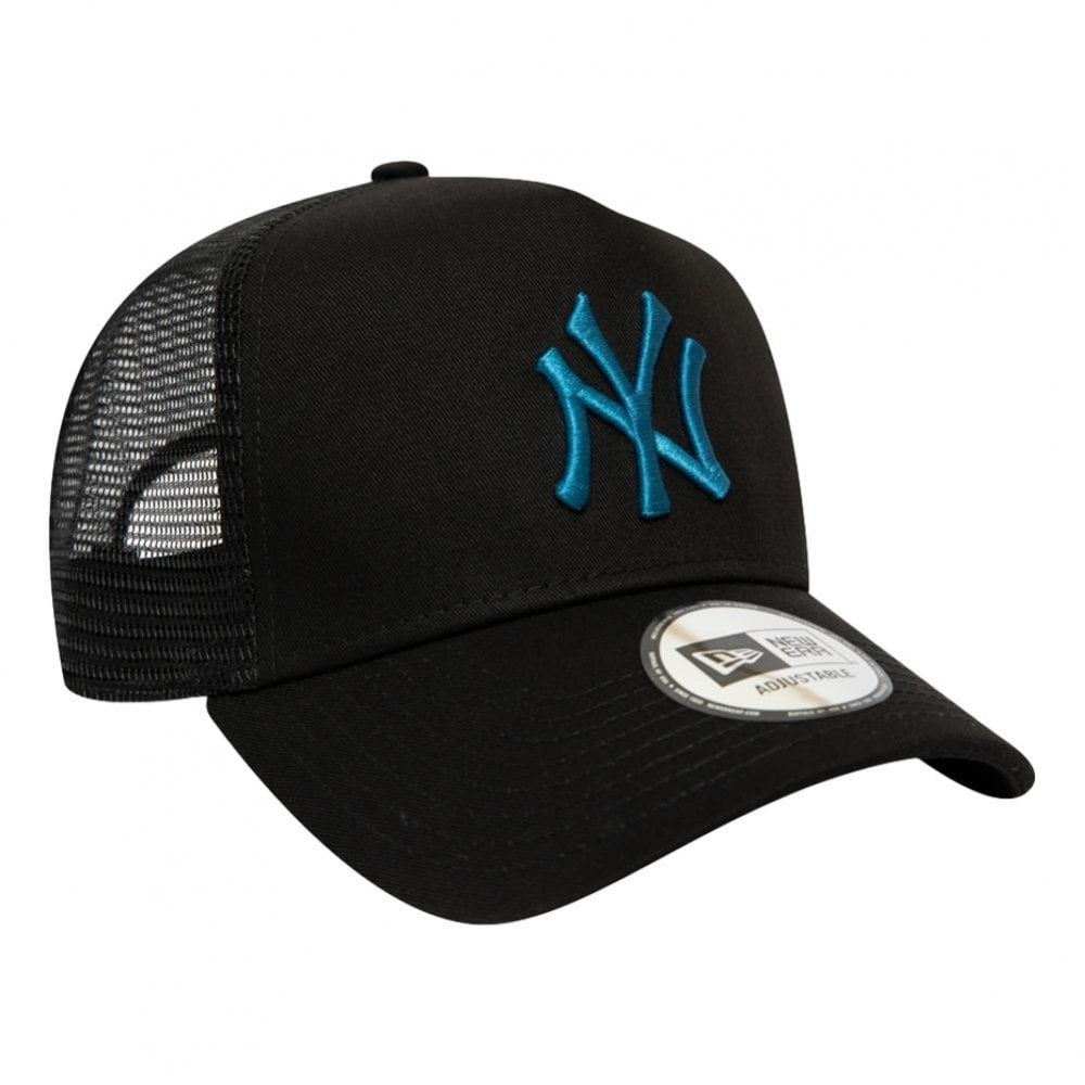 New Era NY Yankees League Essential Trucker Cap - Black / Dark Teal