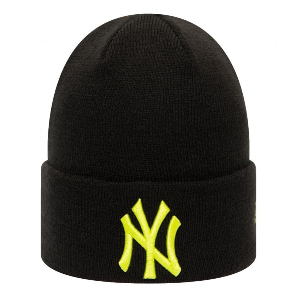 New Era NY Yankees League Essential Cuff Knit Beanie - Black