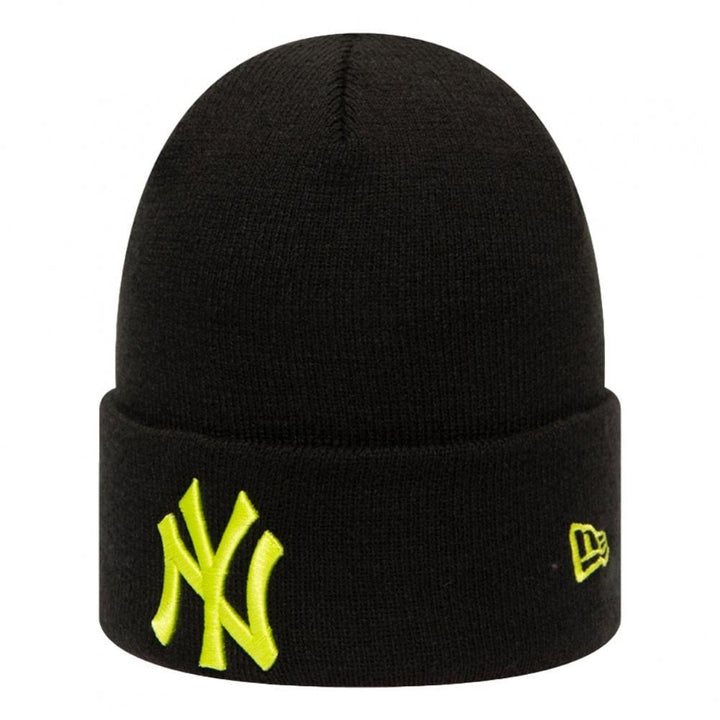 New Era NY Yankees League Essential Cuff Knit Beanie - Black