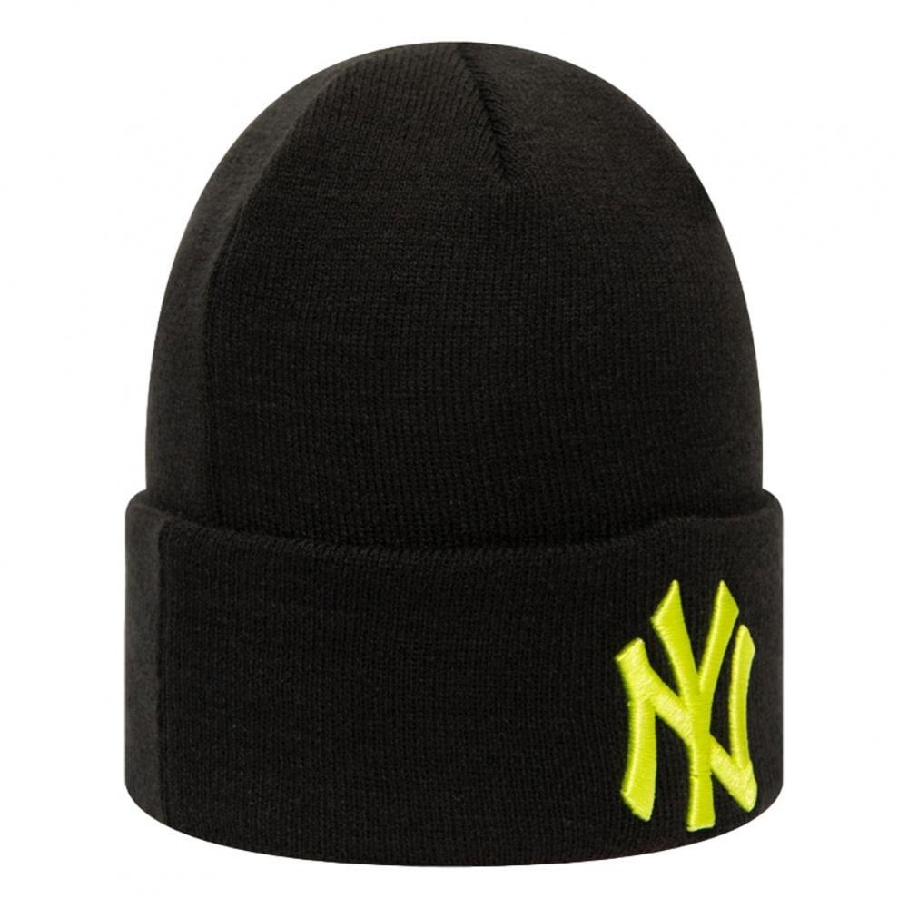 New Era NY Yankees League Essential Cuff Knit Beanie - Black