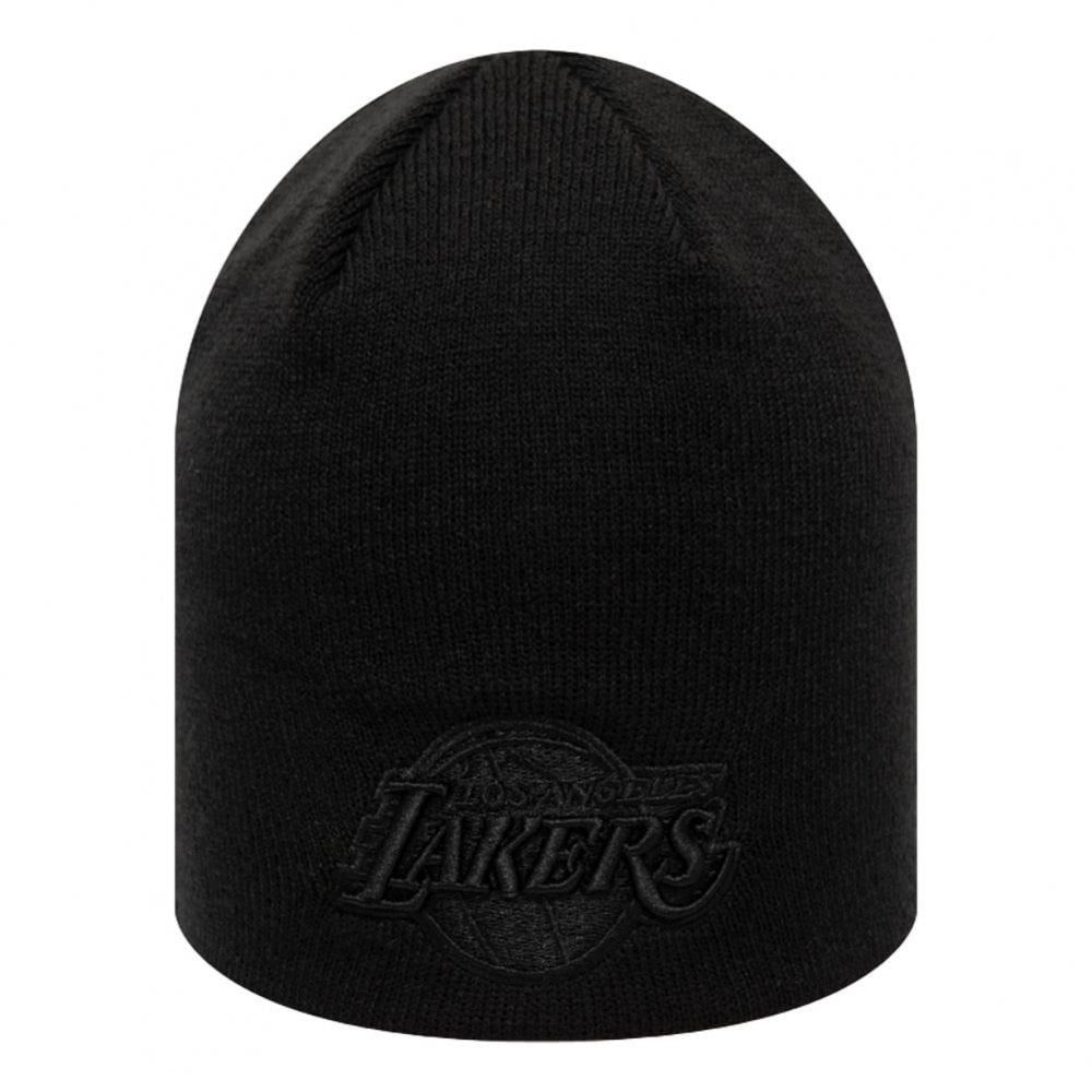New Era LA Lakers Dark Base Skull Knit Beanie - Black